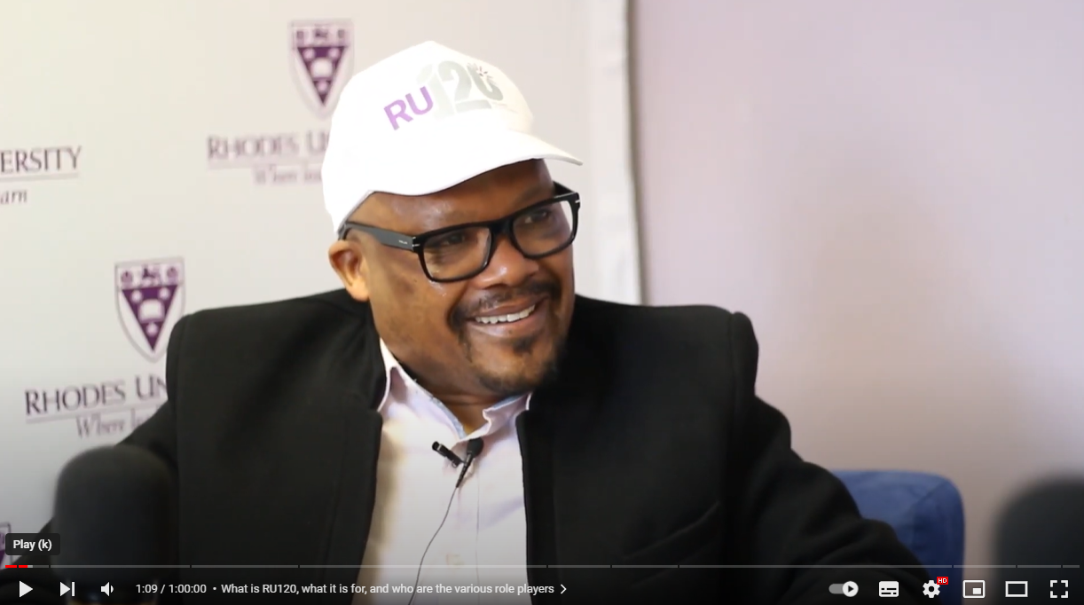 Dr Luzuko Jacobs interview, speaking on the Rhodes University RU120 Project